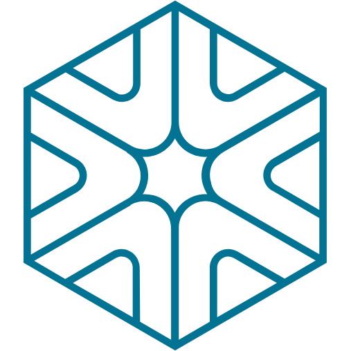 The Deady Group hexagon logo mark in teal