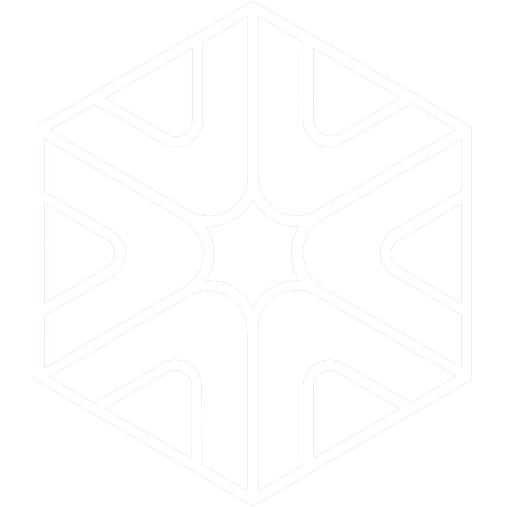 The Deady Group hexagon logo mark in white